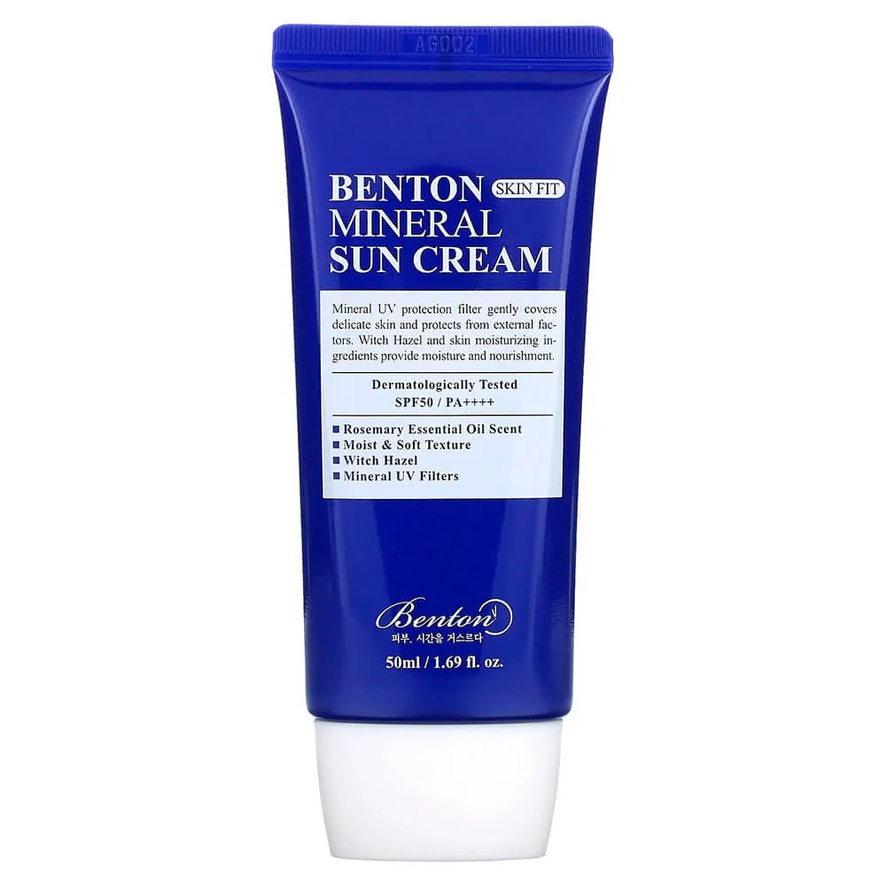 Cолнцезащитный крем для проблемной кожи Benton Skin Fit Mineral Sun Cream SPF 50+ PA++++ 50 ml