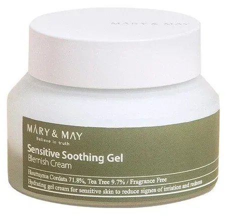  Успокаивающий увлажняющий крем-гель для лица Mary&May Sensitive Soothing Gel Blemish Cream  70 ml