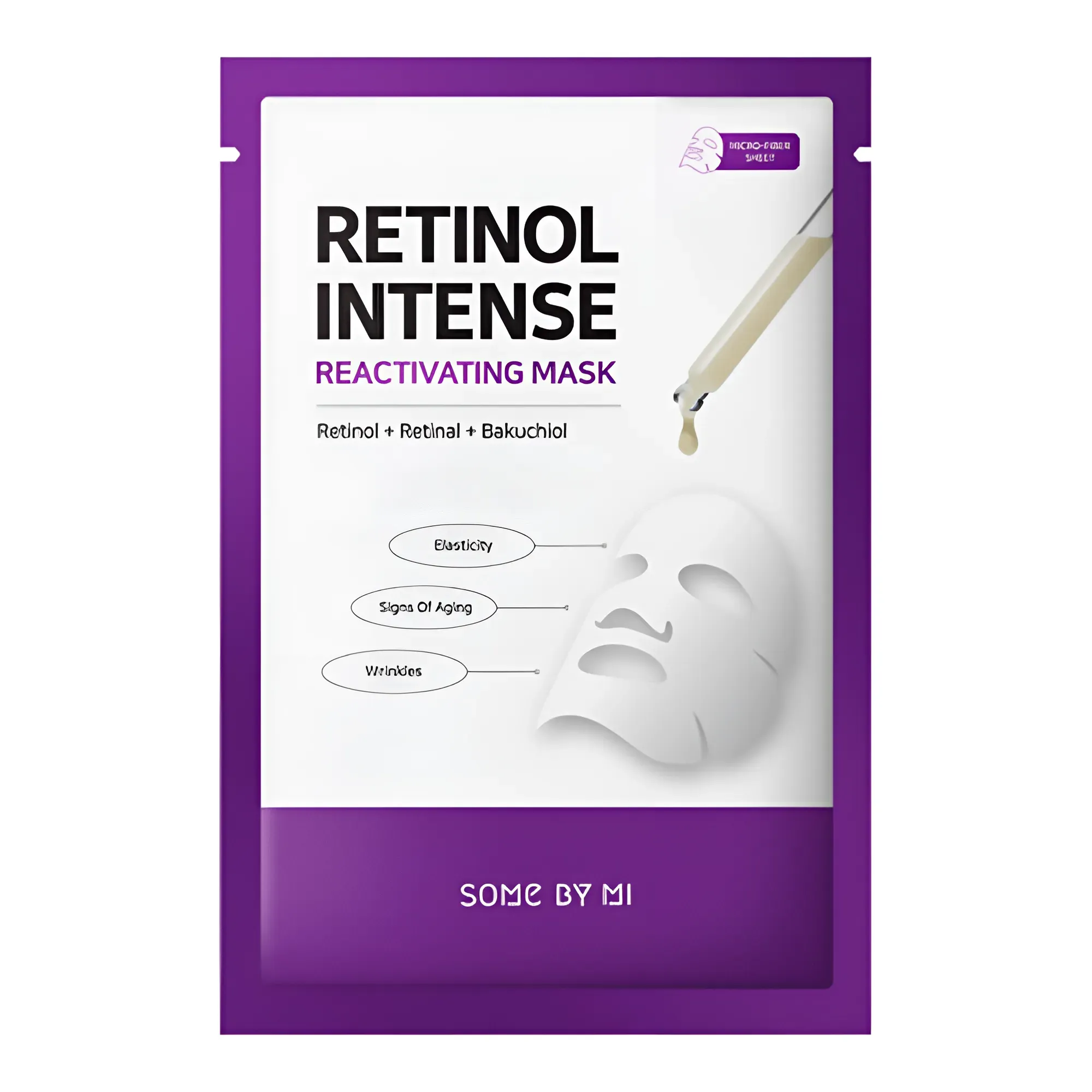 Антивозрастная тканевая маска с ретинолом и бакучиолом Some By Mi Retinol Intense Reactivating Mask 22 ml