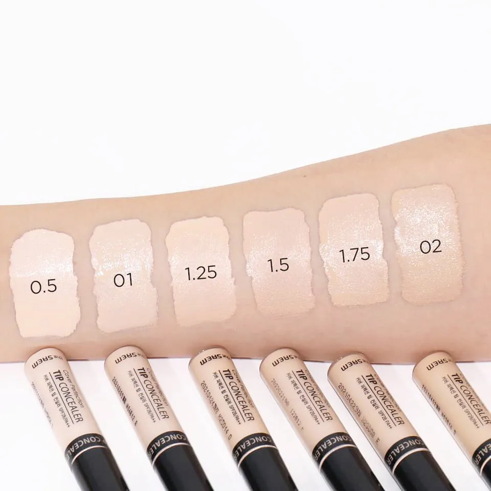 Жидкий консилер The Saem Cover Perfection Tip Concealer 0,5 Ice Beige 6.5 g