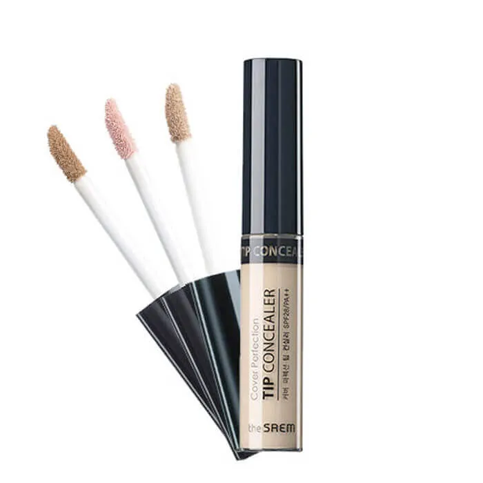 Жидкий консилер The Saem Cover Perfection Tip Concealer 0,5 Ice Beige 6.5 g