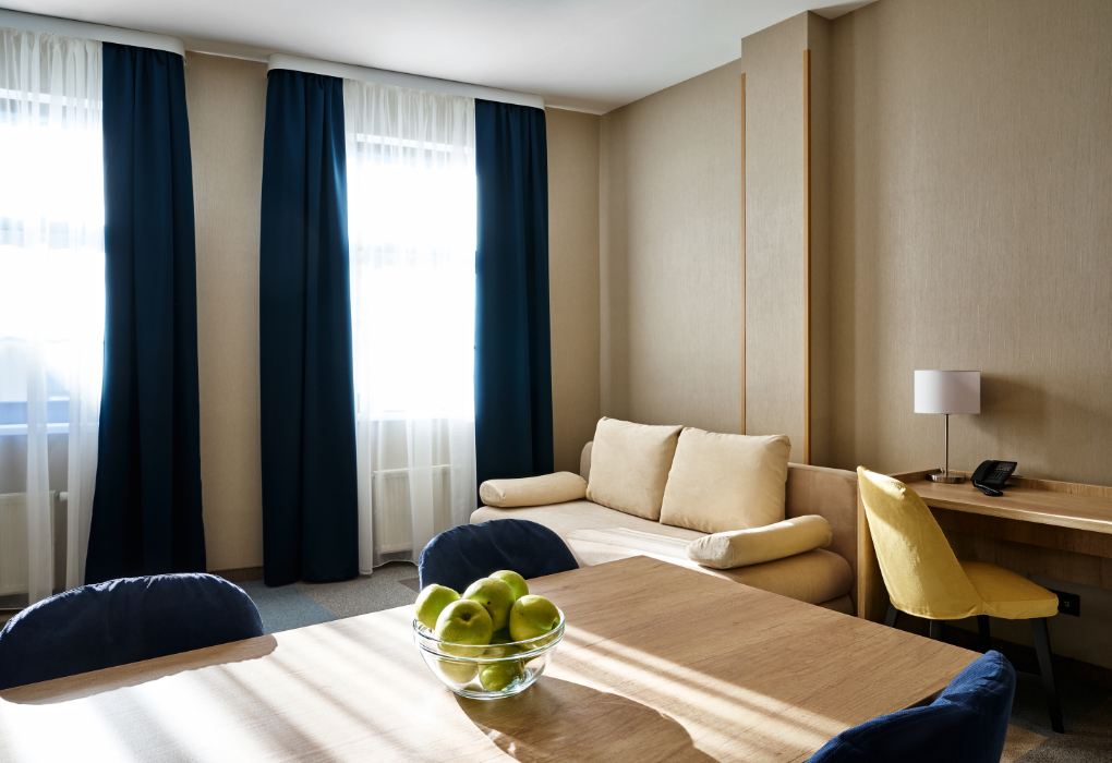 2-мест.(разм. в 3-мест.) 1-комн. апартамент с кухней, корп. 1