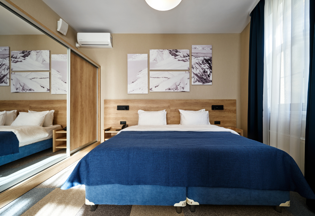 2-мест.(разм. в 3-мест.) 1-комн. апартамент с кухней, корп. 1