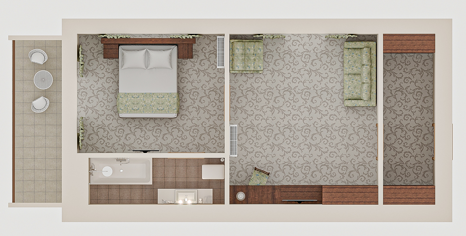 Посмотреть в галерее Suite 2-местный 2-комнатный Sut