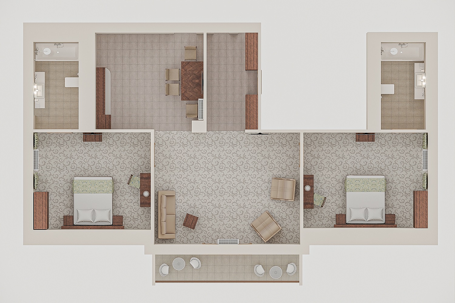 Посмотреть в галерее Apartament 4-местный 4-комнатный AptS