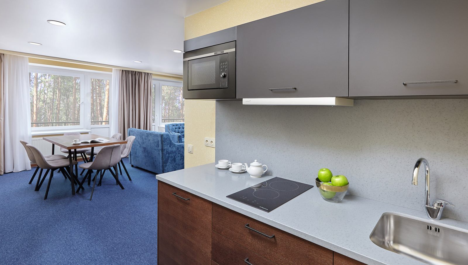 Апартаменты 2-местные 2-комнатные Апартаменты с кухней (корпус 5)