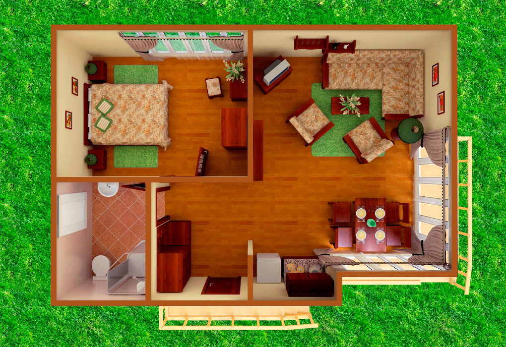 2-мест. коттедж 