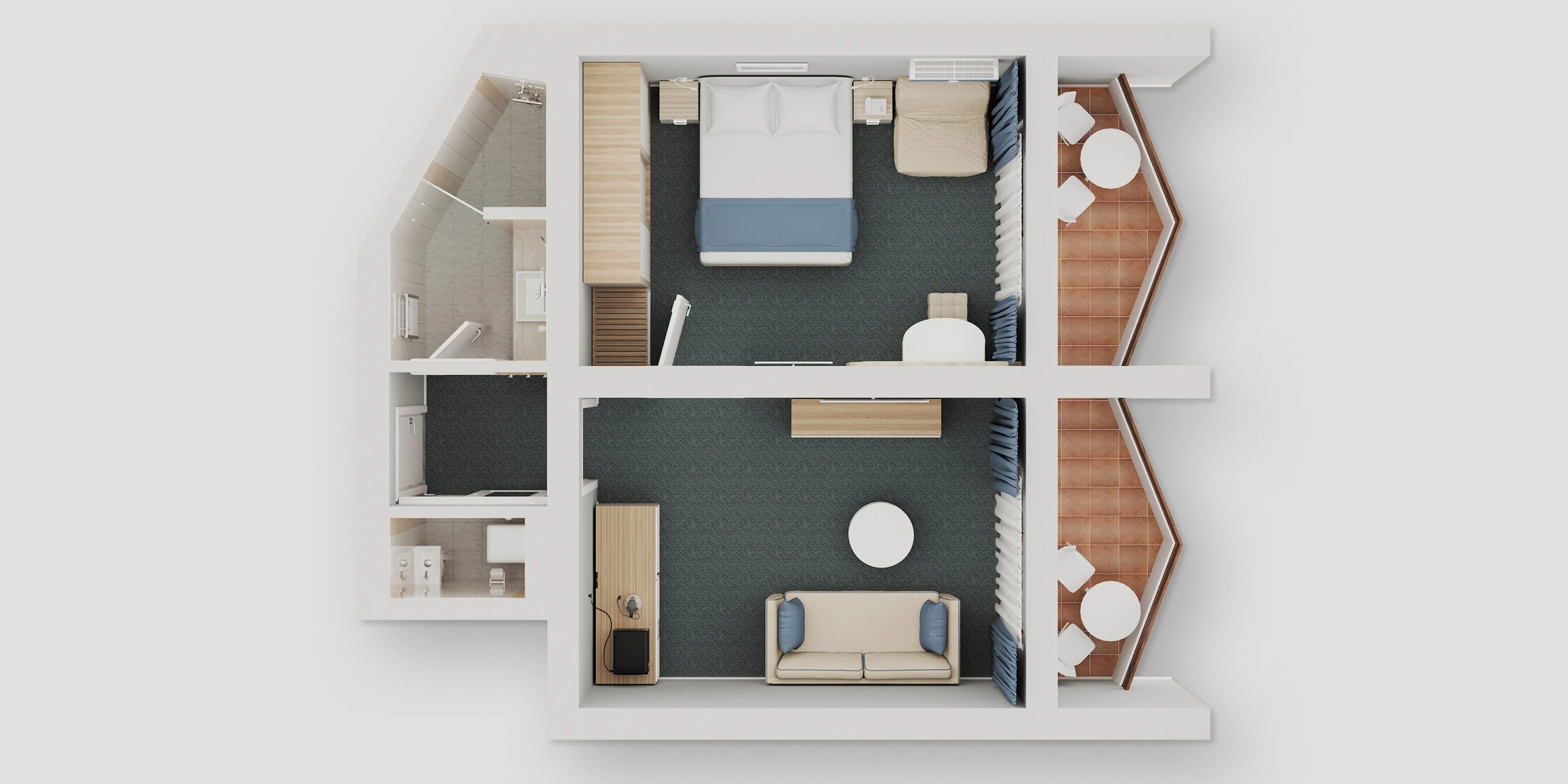 Посмотреть в галерее Suite 2-местный 2-комнатный Suit