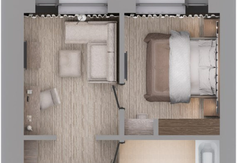 2-мест. люкс (6 эт.), корп. Родник