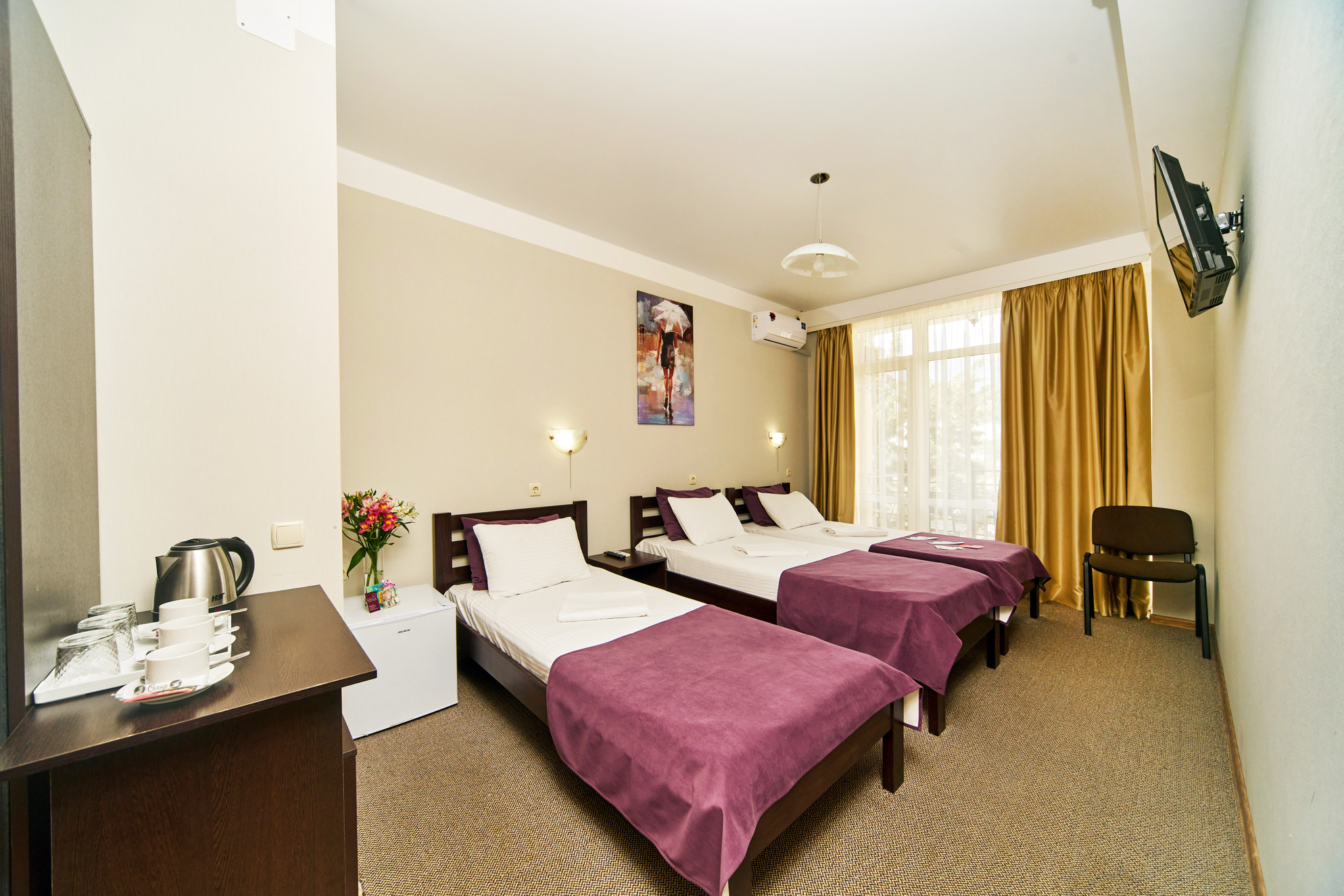 Стандартный 3-местный с балконом или террасой