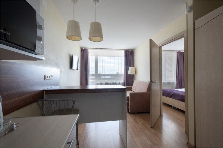 Студия 2-комнатная вид на залив