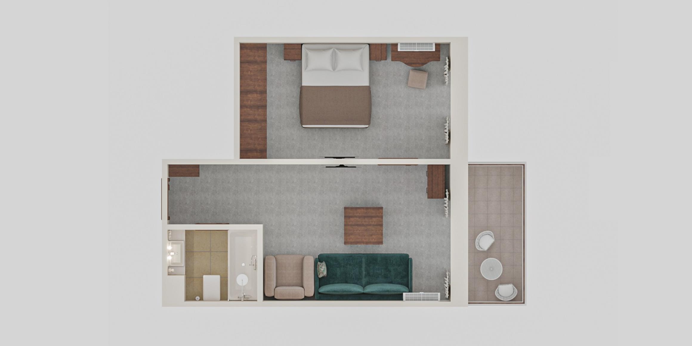 Suite 2-местный 2-комнатный Sut