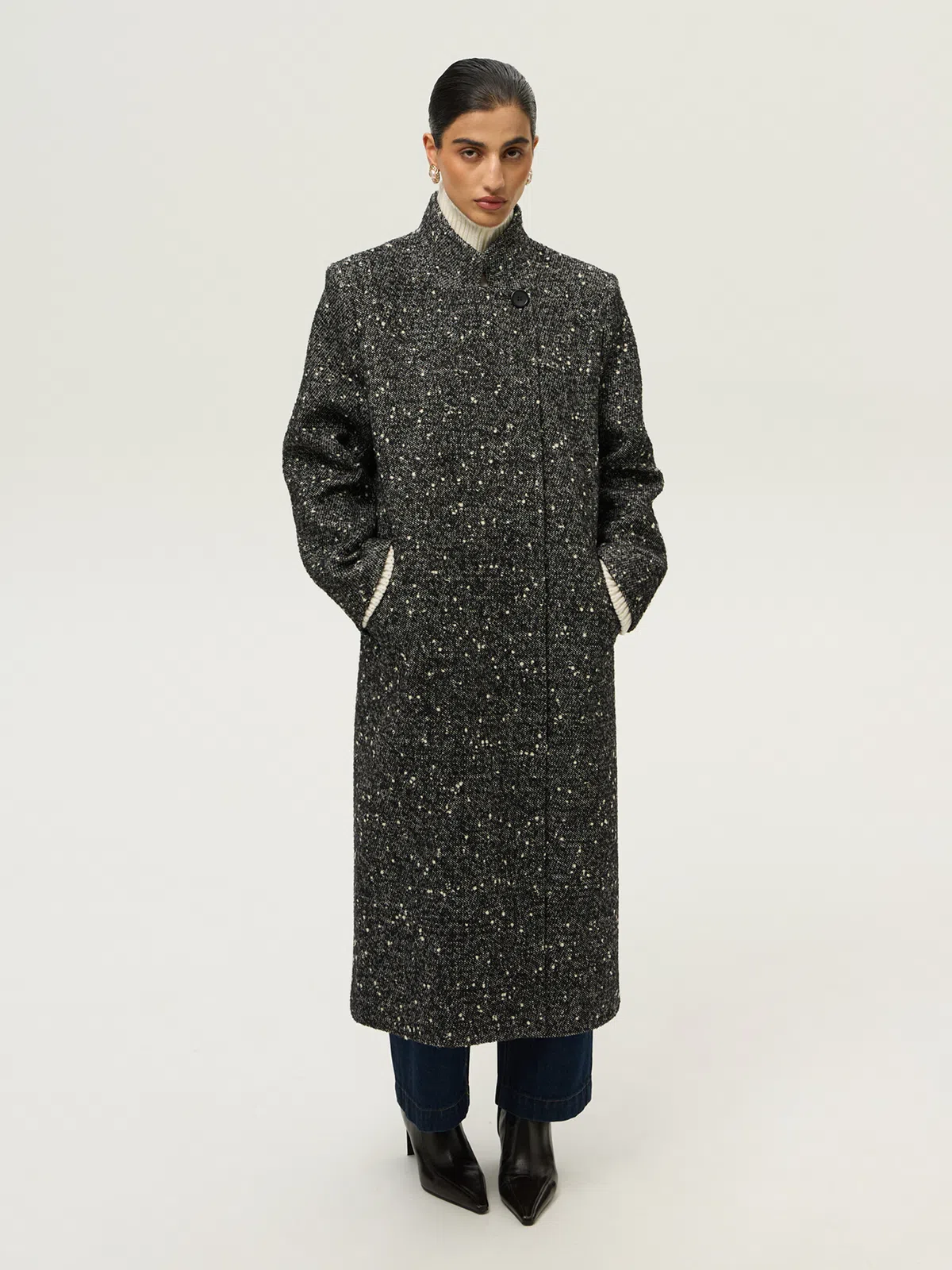 Пальто букле Max Mara на одной пуговице