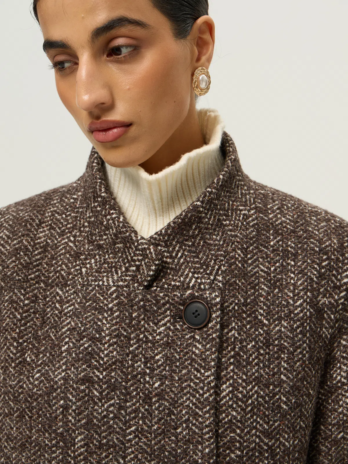 Пальто букле Max Mara на одной пуговице фото 4