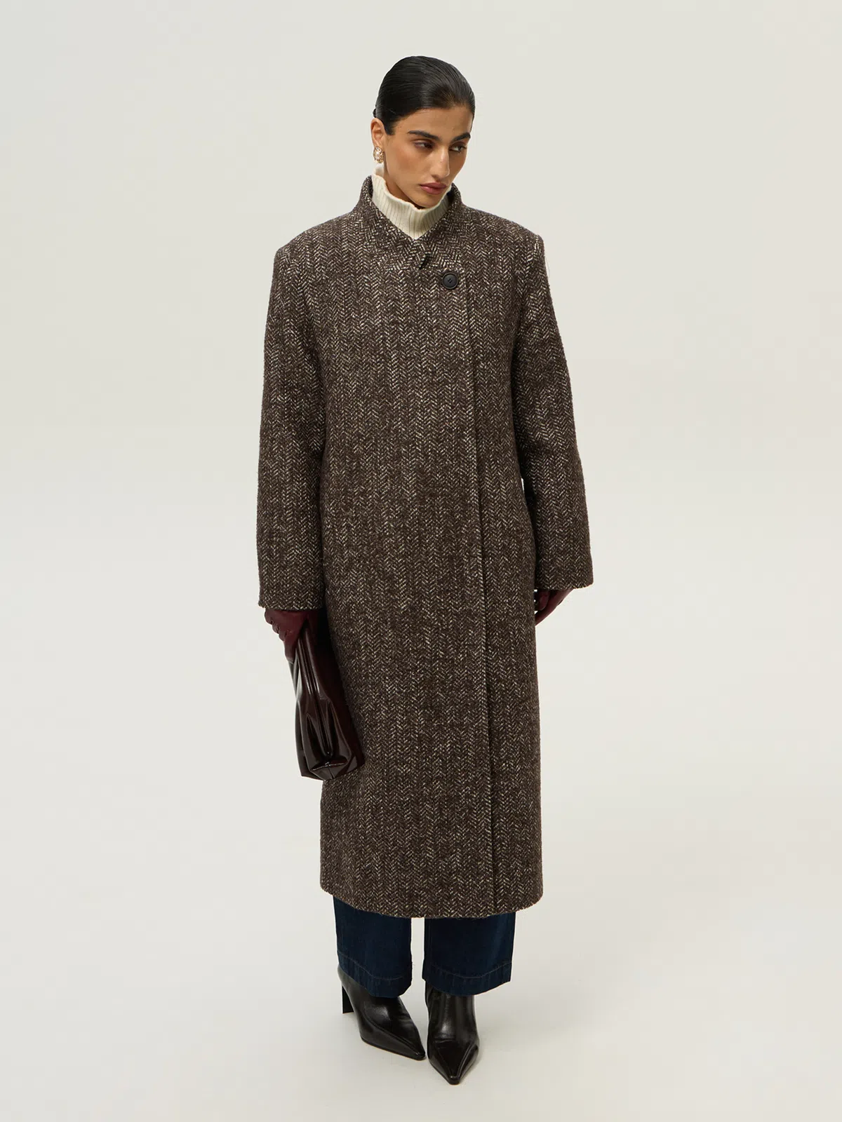 Пальто букле Max Mara на одной пуговице