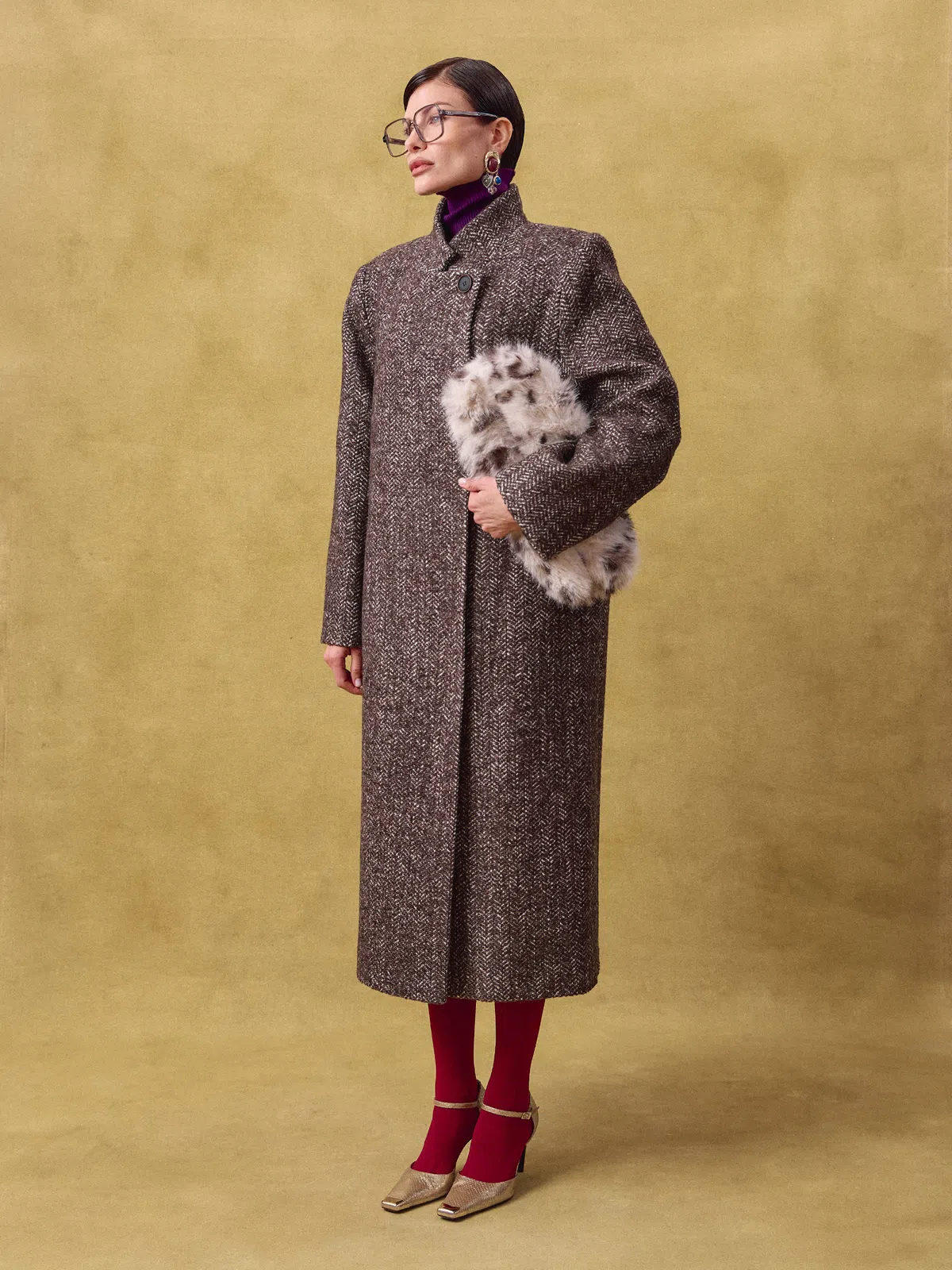 Пальто из твида Max Mara на одной пуговице фото 2