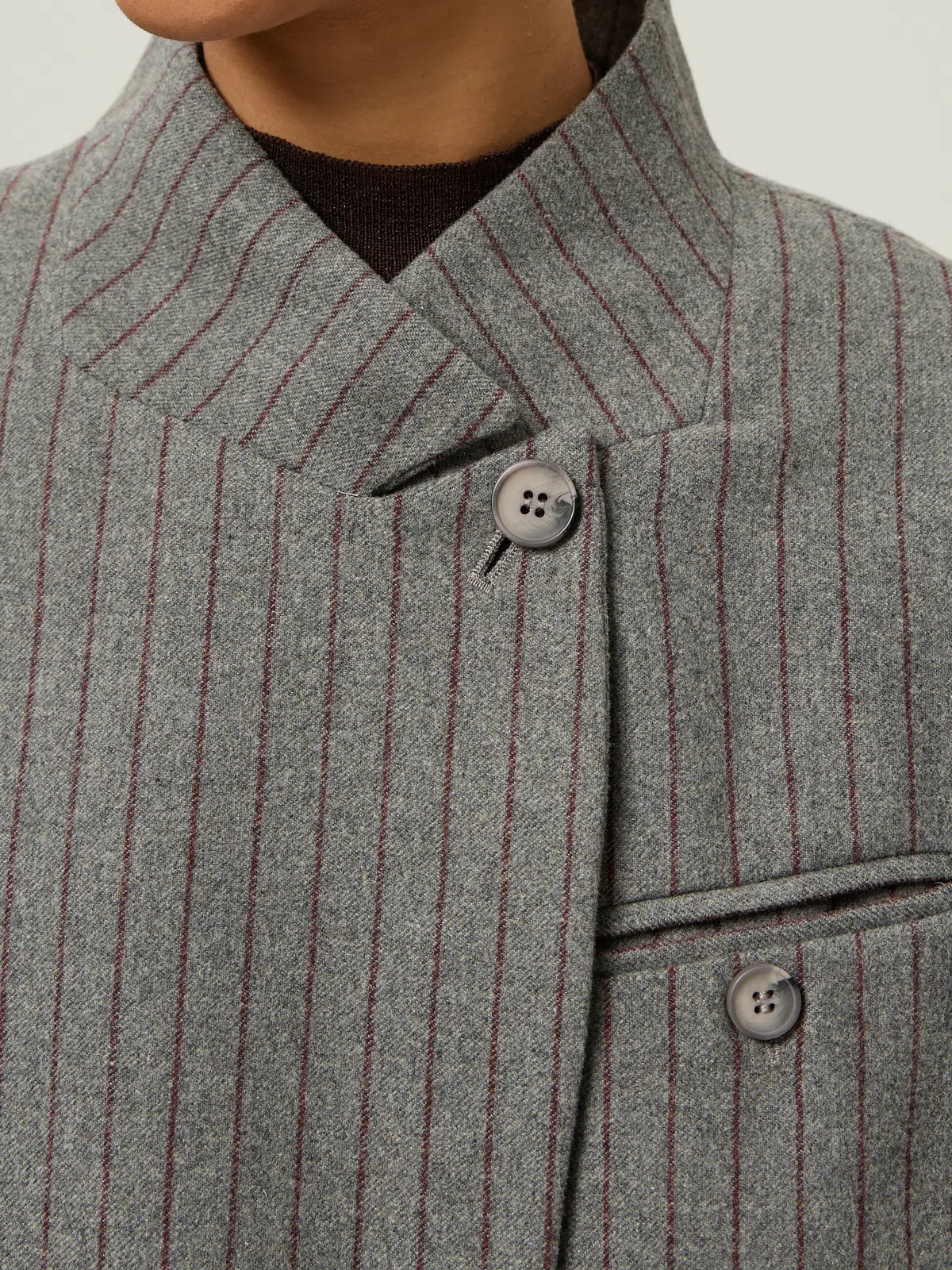 Жакет на запах в полоску фото 3
