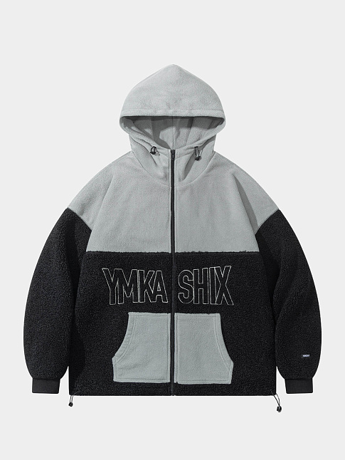 Худи LITTLE LAMB ZIP (размер S, цвет Черный-Серый)