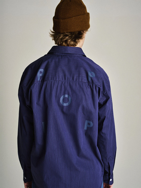 Рубашка STRIPED LOGO (размер M, цвет Синий)
