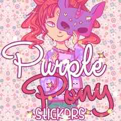 Stickers Purple Pony