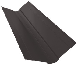 Планка ендовы верхней фигурной 100x100 0,45 Drap RR 32 темно-коричневый (2м) изображение, детальные картинки товара