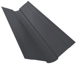 Планка ендовы верхней фигурной 100x100 0,5 Satin с пленкой RAL 7024 мокрый асфальт (2м) изображение, детальные картинки товара