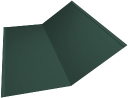 Планка ендовы нижней 300х300 0,45 PE с пленкой RAL 6005 зеленый мох (3м) изображение, детальные картинки товара