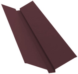 Планка ендовы верхней 145х145 0,45 Drap ST RAL 3005 красное вино (3м) изображение, детальные картинки товара