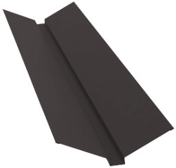 Планка ендовы верхней 95х80х95 0,5 Satin с пленкой RR 32 темно-коричневый (2м) изображение, детальные картинки товара