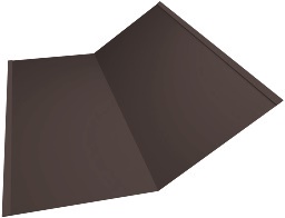 Планка ендовы нижней для композитной черепицы 140х140 0,5 Satin Matt RAL 8017 шоколад (3м) изображение, детальные картинки товара