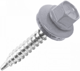 Саморез кровельный Daxmer 4,8х35 RAL 7040 (250) сверло №1 изображение, детальные картинки товара