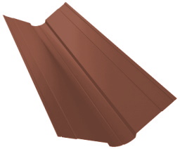 Планка ендовы верхней фигурной 70x70 0,45 PE с пленкой RAL 8004 терракота (2м) изображение, детальные картинки товара