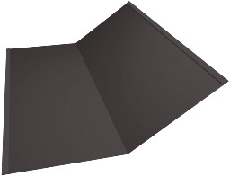 Планка ендовы нижней для композитной черепицы 140х140 0,5 GreenCoat Pural BT с пленкой RR 32 темно-коричневый (RAL 8019 серо-коричневый) (2м) изображение, детальные картинки товара