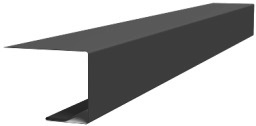 Планка завершающая фальц 0,5 Rooftop Matte RAL 9005 черный изображение, детальные картинки товара