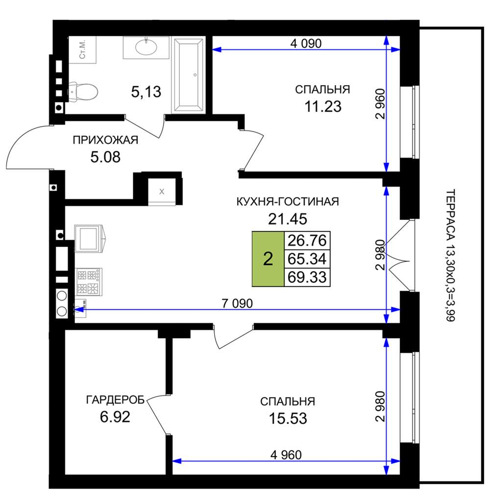 Объект по адресу Москва, Героя России Катериничева улица, д.1 