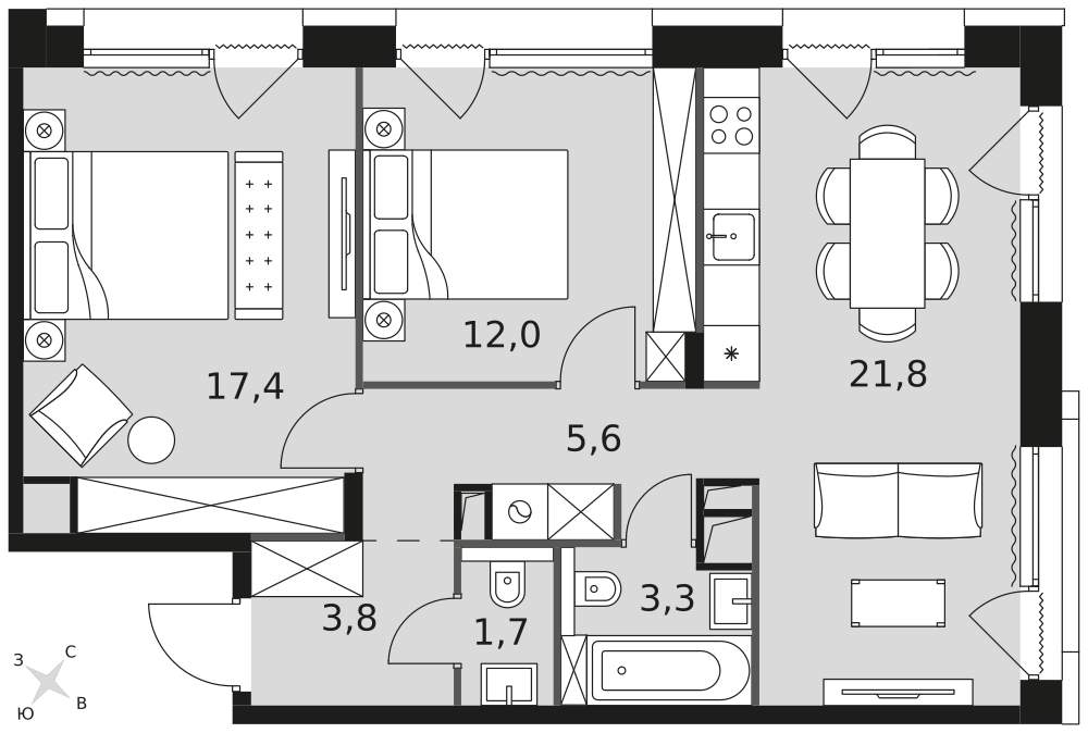 Объект по адресу Москва, Снежная улица, влд22к3 