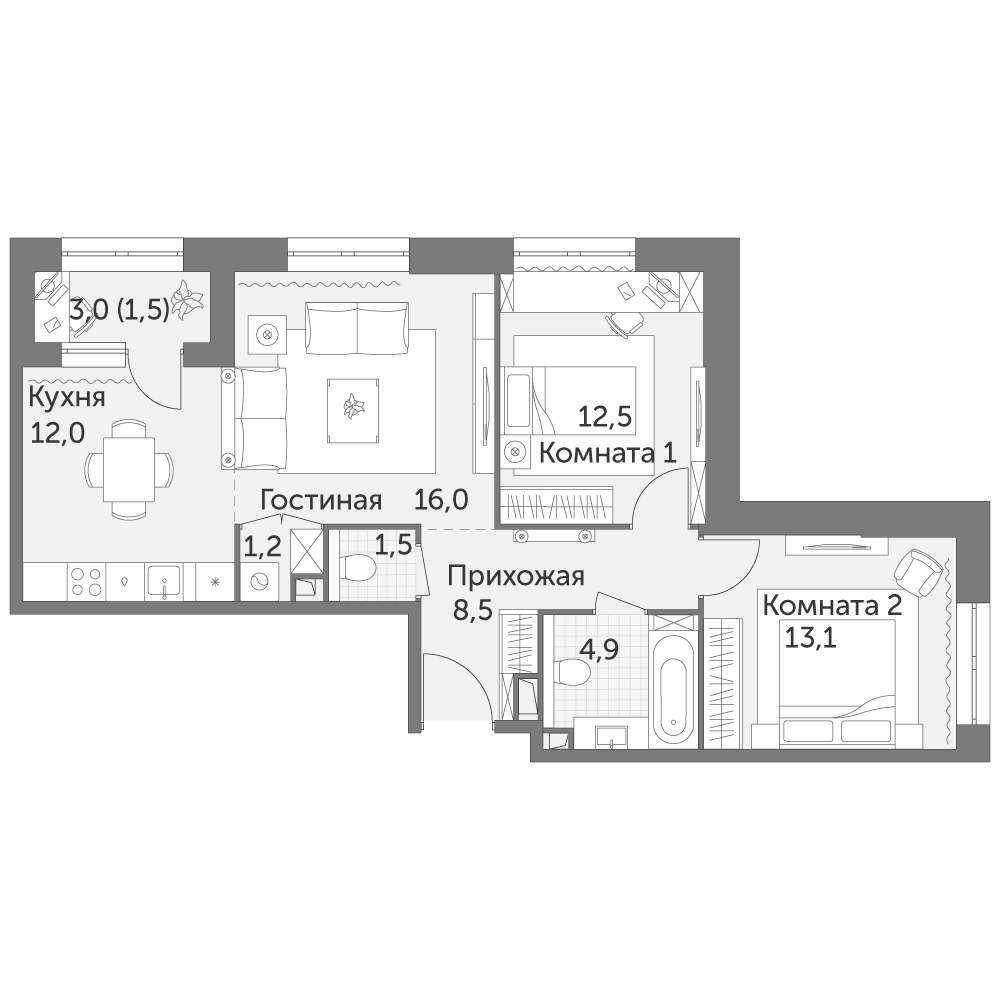 Объект по адресу Москва, Вильгельма Пика улица, д.1 