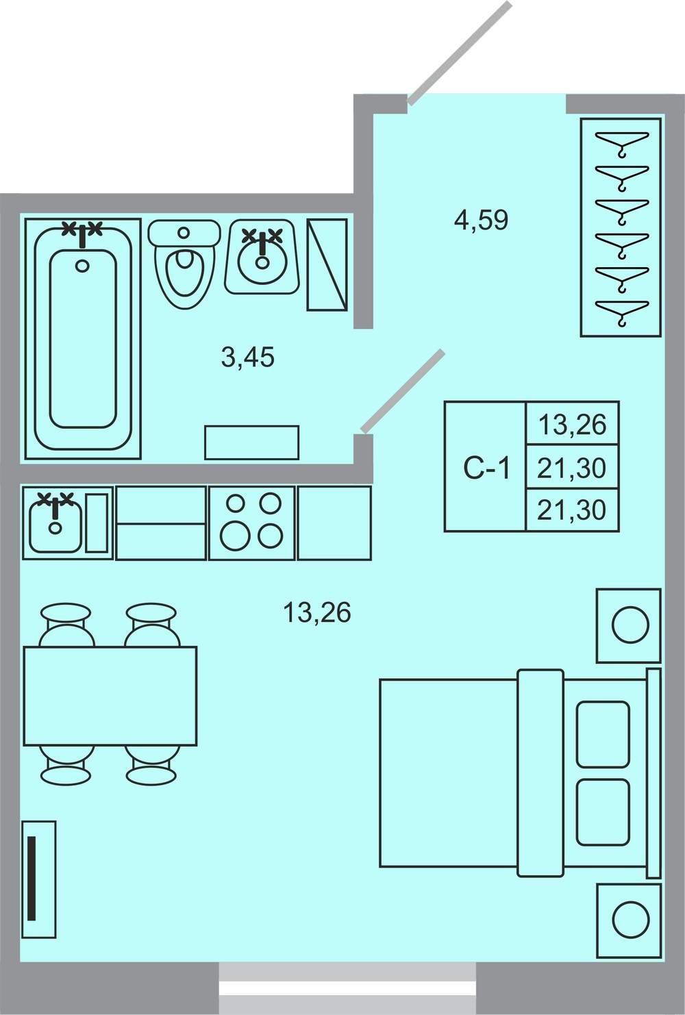 Фото квартиры по адресу Ленинградская обл, Всеволожский р-н, Тихая ул, д. 1
