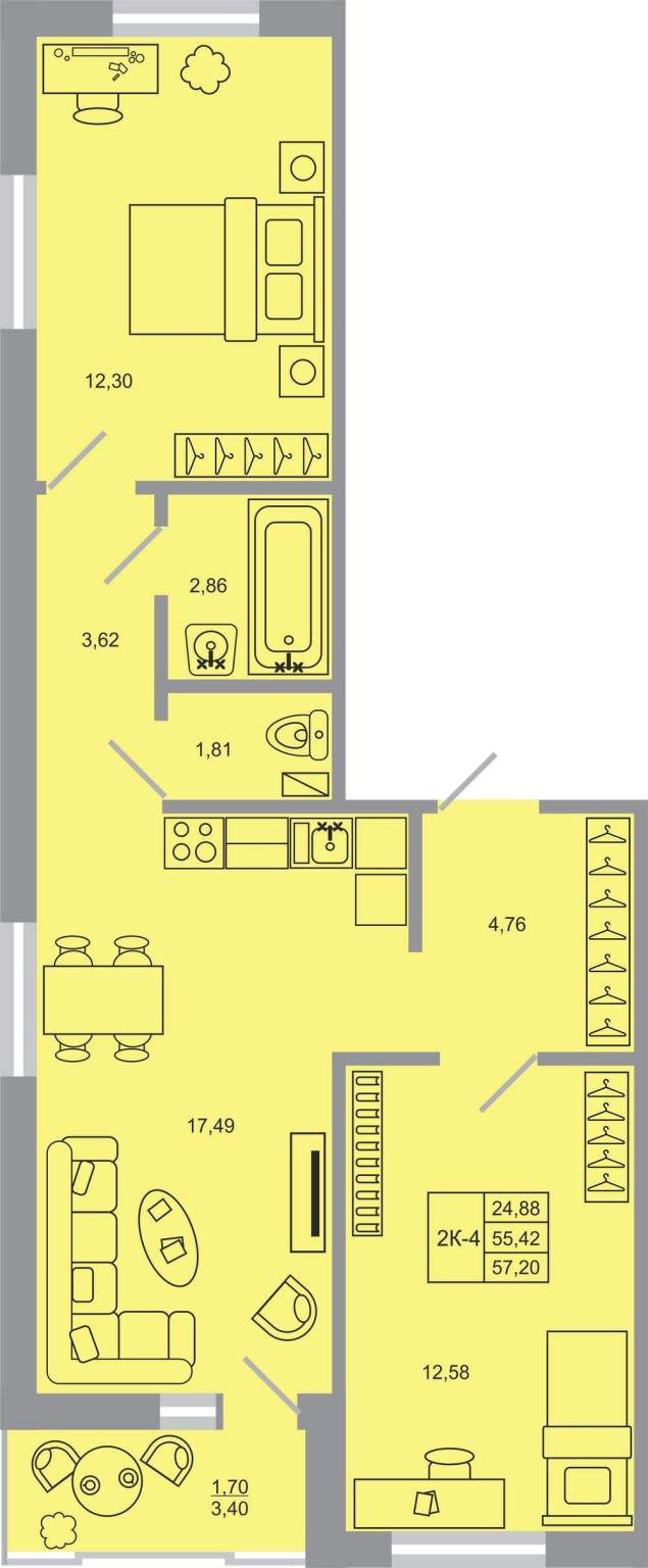 Фото квартиры по адресу Ленинградская обл, Всеволожский р-н, Тихая ул, д. 1