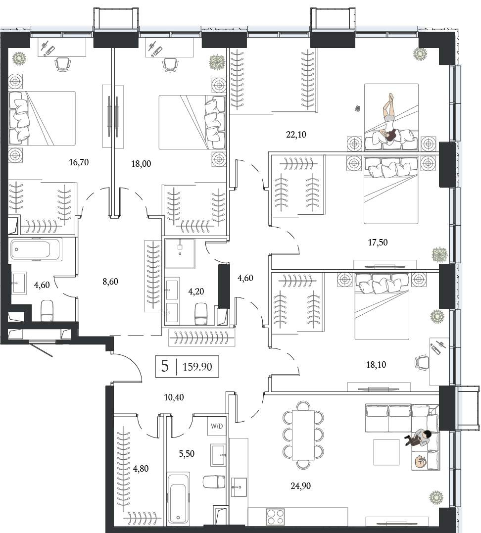 Фото квартиры по адресу Москва, Андропова проспект, д.9/1к2 