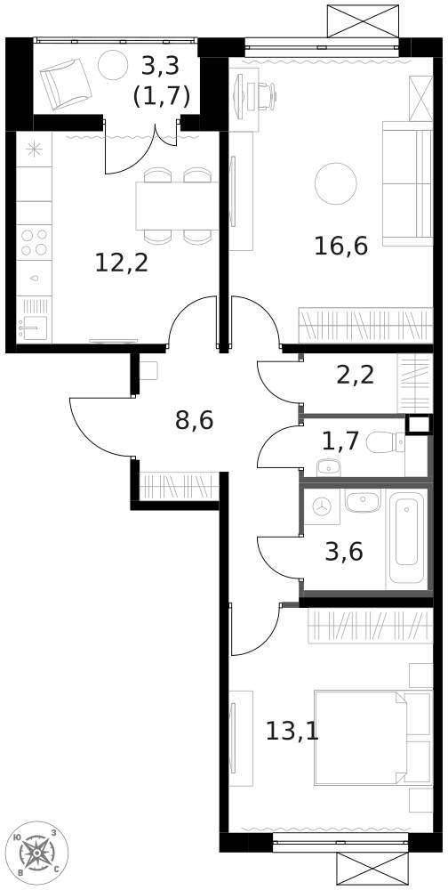 Фото квартиры по адресу Москва г, Ленинградское ш, д. 228к4