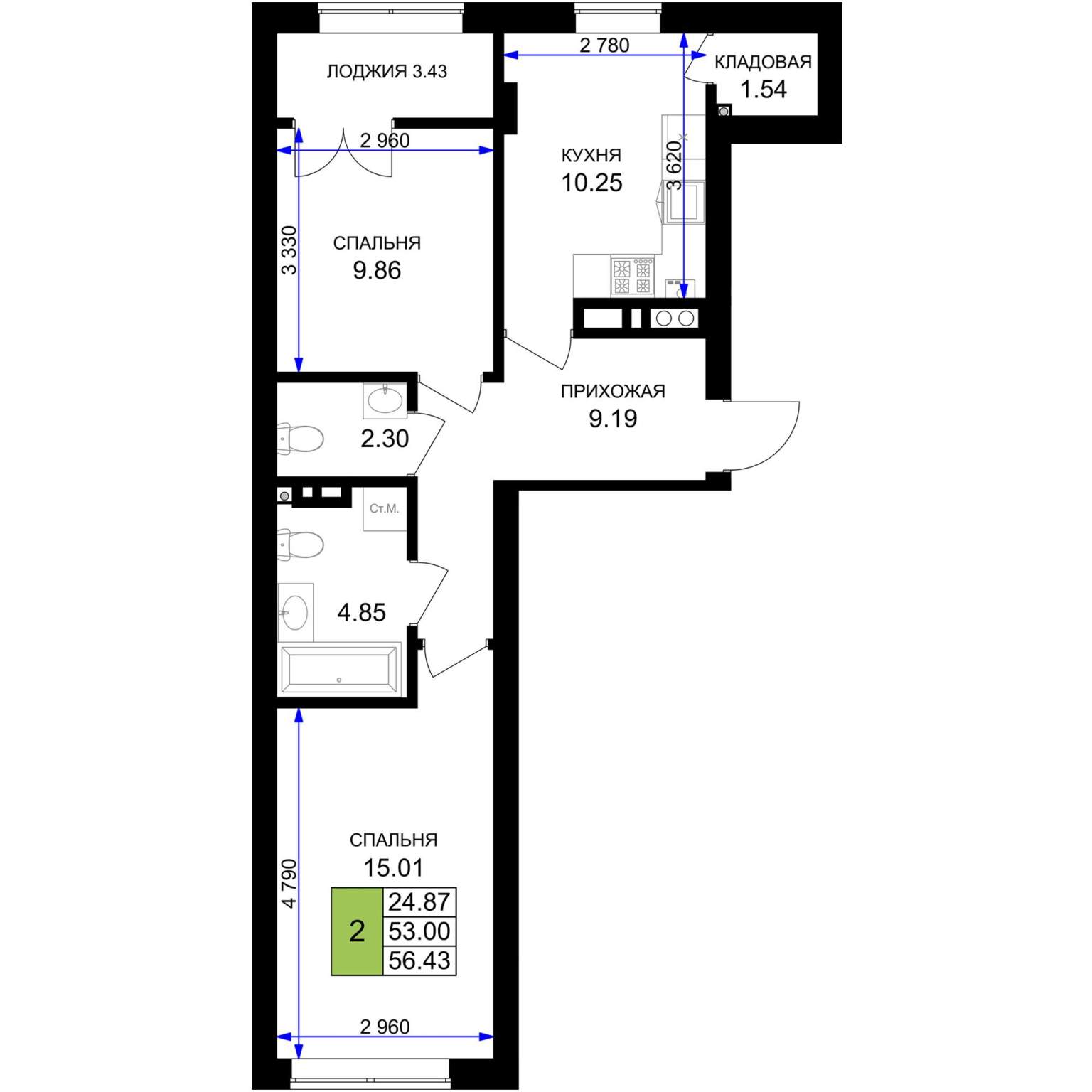Фото квартиры по адресу Москва, Героя России Катериничева улица, д.1 