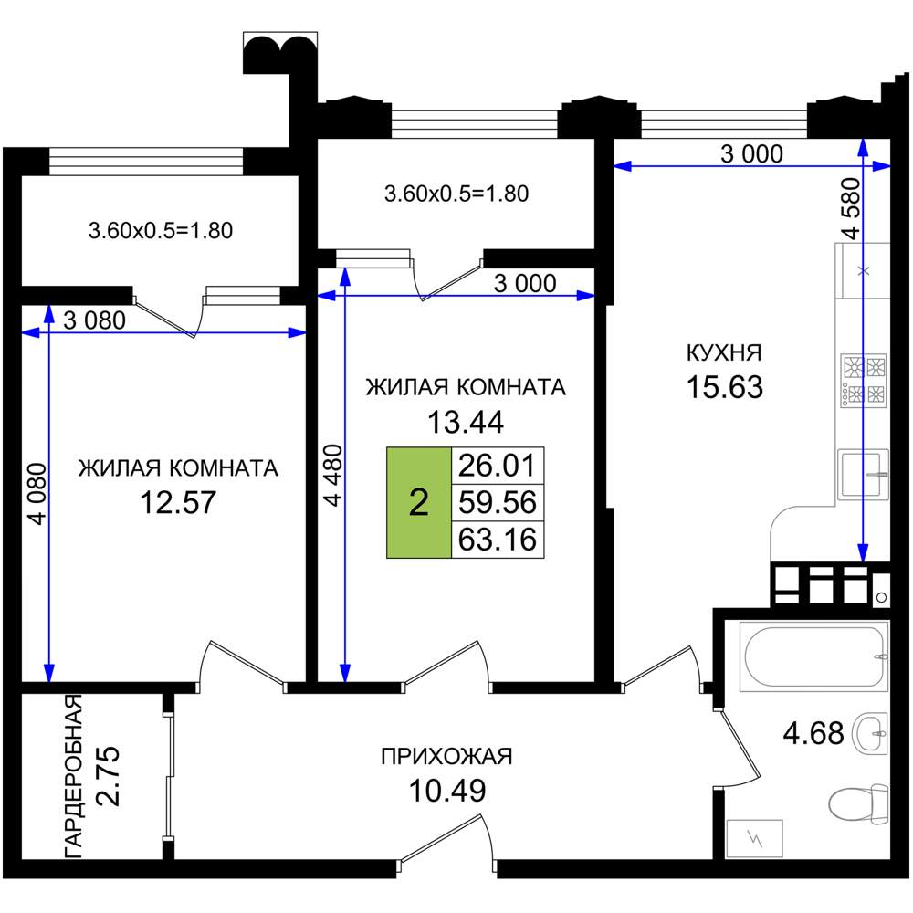 Фото квартиры по адресу Москва, Ручейная улица, д.1 