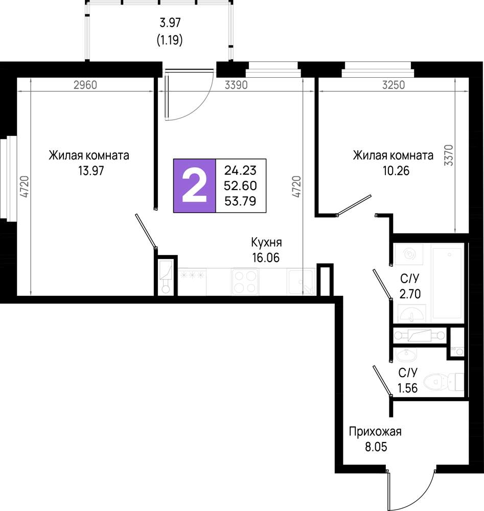 Фото квартиры по адресу Москва, Первых ул., д.1 