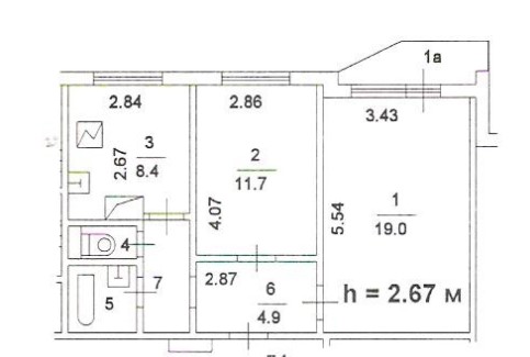 Фото квартиры по адресу Москва, Домодедовская улица, д.20к2 