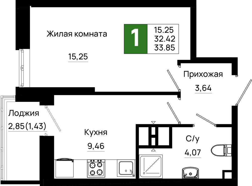 Фото квартиры по адресу Москва, Элеваторный переулок, д.1 