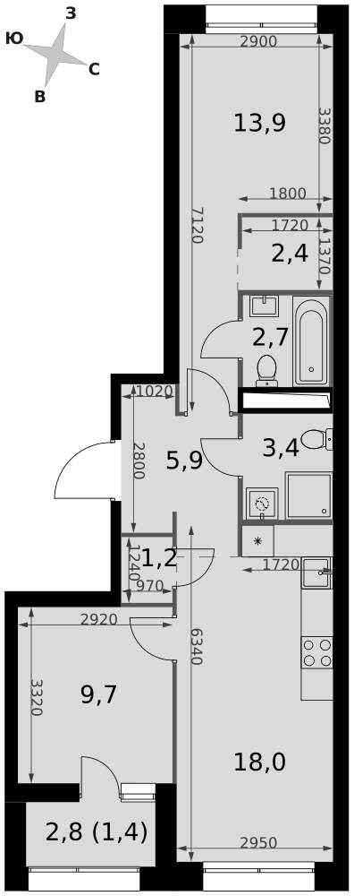 Фото квартиры по адресу Москва, Строительный проезд, д.9 