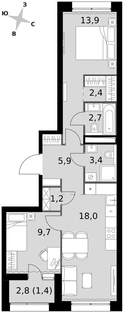 Фото квартиры по адресу Москва, Строительный проезд, д.9 