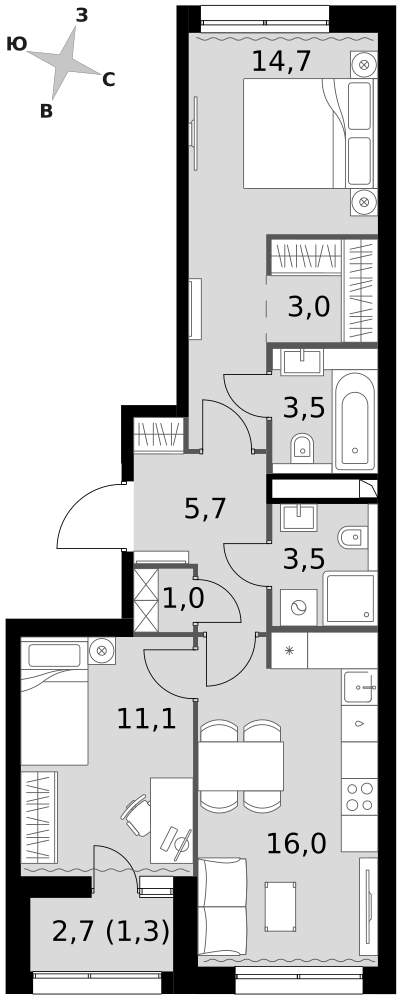Фото квартиры по адресу Москва, Строительный проезд, д.9 