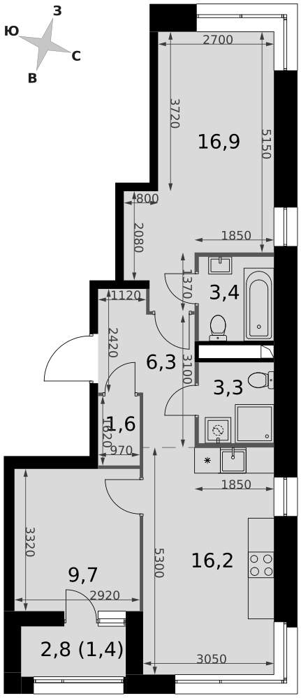 Фото квартиры по адресу Москва, Строительный проезд, д.9 
